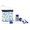 Pack Sac isotherme Cooler Bag Avion + Kit biberon évolutif GL Pois Bleu Organic Kidz