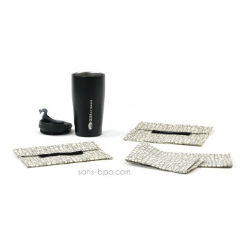 Pack Tasse isolée 470ml Black + Bundles Mesh 2
