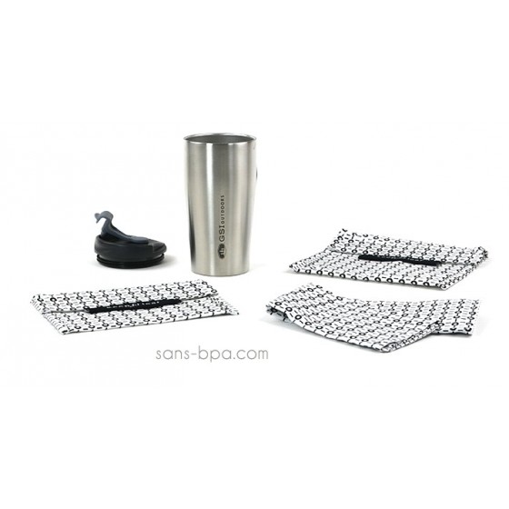 Pack Tasse isolée 470ml Inox + Bundles B&W
