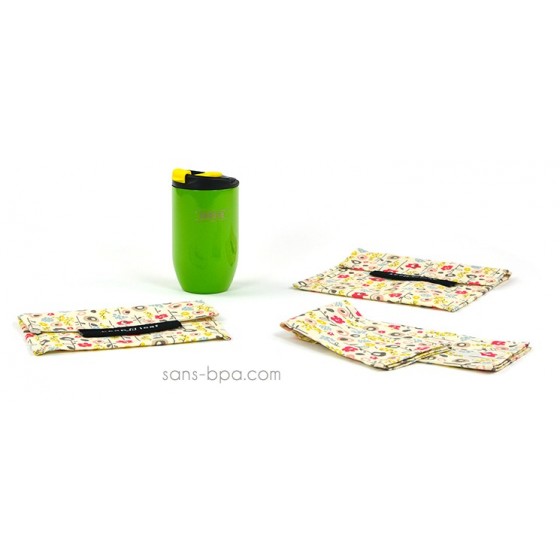 Pack Tasse isolée 240ml Doppio Vert brillant + Bundles Mesh