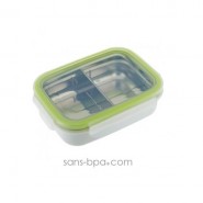 Boite inox compartiments 320ml - CREME