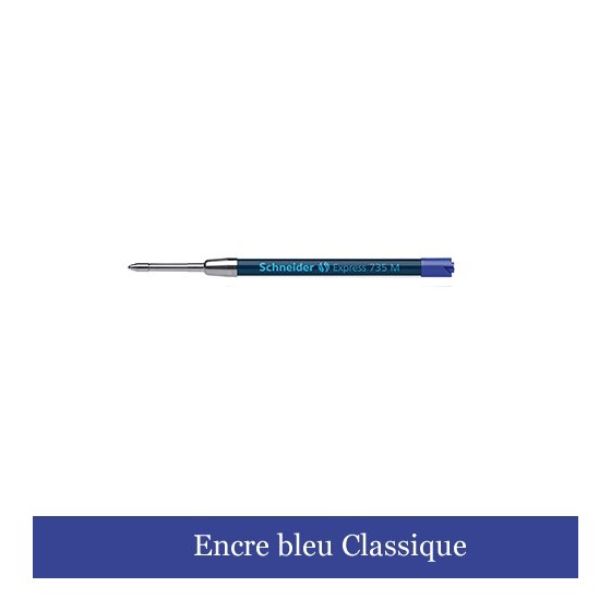 Recharge stylo bois / poussoir inox - Encre GEL longue durée