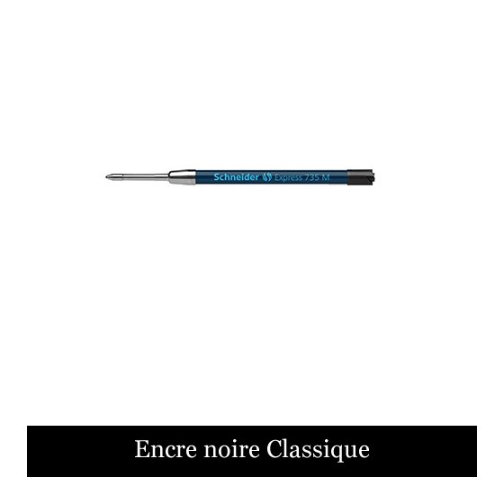 Recharge stylo bois / poussoir inox - Encre longue durée