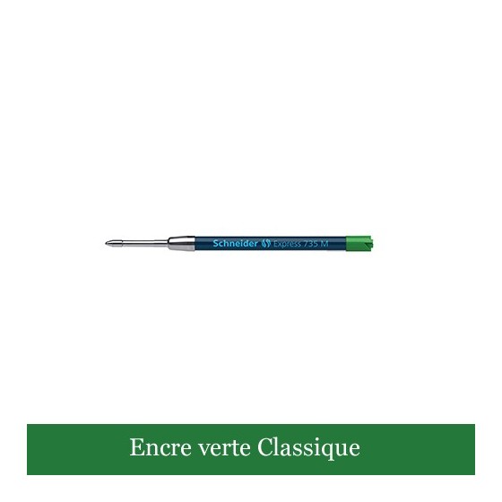 Recharge stylo bois / poussoir inox - Encre longue durée