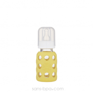 Biberon verre 120 ml JAUNE CITRON