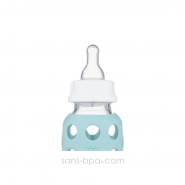 Biberon verre 120 ml TURQUOISE