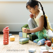 Gourde verre 350ml FLIP - PERSIMMON