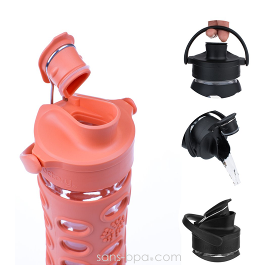 Gourde verre 350ml FLIP - PERSIMMON