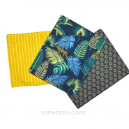 Lot 3 Mini-serviettes set coton Bio - Présent Durable