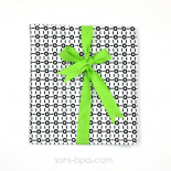 Pochette Cadeau BLACK & WHITE - ruban Vert