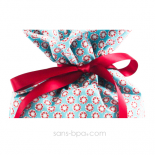 Pochette cadeau tissu Bio - Smart Bleu
