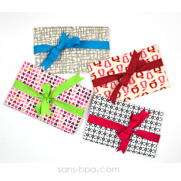 Pochette Mini Cadeau FRUITS - ruban Rouge 2
