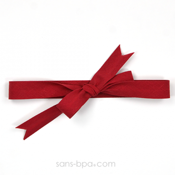 Ruban coton biais - Rouge