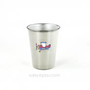 Verre inox 350 ml - Motif au choix