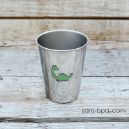 Verre inox 350 ml - Motif au choix