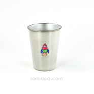 Verre inox 350 ml - Motif au choix