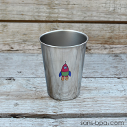 Verre inox 350 ml - Motif au choix