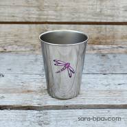 Verre inox 350 ml - Motif au choix