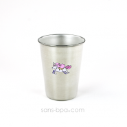 Verre inox 350 ml - Motif au choix