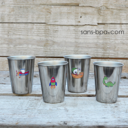 Verre inox 350 ml - Motif au choix