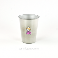 Verre inox 350 ml - Motif au choix