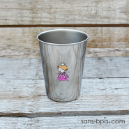 Verre inox 350 ml - Motif au choix