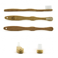 Lot 4 brosses à dents bambou Modèle Bambin