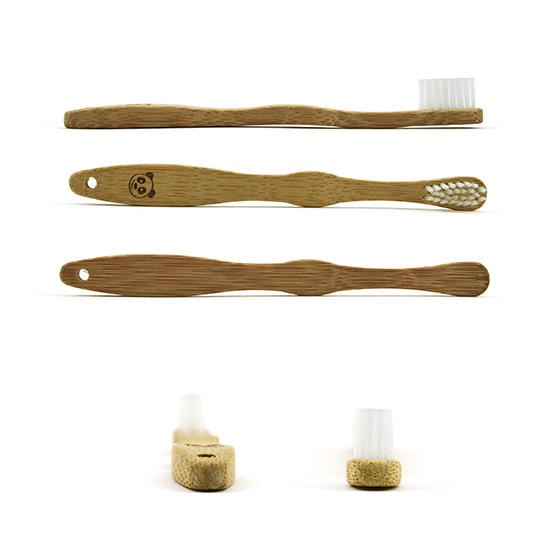 Lot 4 brosses à dents bambou Modèle Bambin
