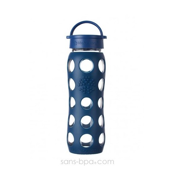 Bouteille en verre 650 ml BLEU NUIT de LIFEFACTORY