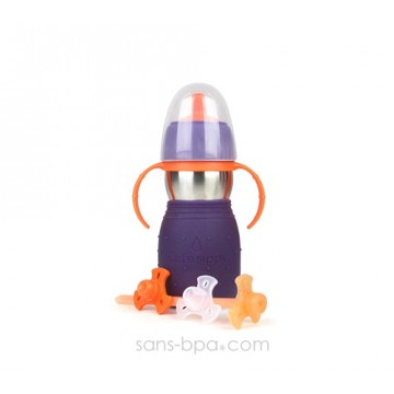 SAFE SIPPY 2 - Gourde anti-fuite - MYRTILLE - KID BASIX