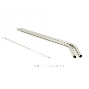 Lot 2 pailles inox ~ Modèle LONG 2
