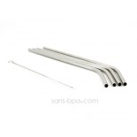 Lot 2 pailles inox sans-bpa.com ~ Modèle LONG