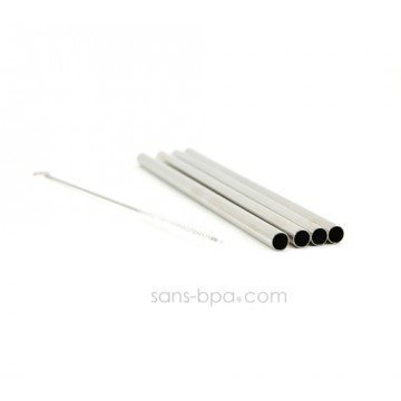 Lot 2 pailles inox sans-bpa.com ~ Modèle SMOOTHIE