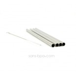 Lot 2 pailles inox sans-bpa.com ~ Modèle SMOOTHIE