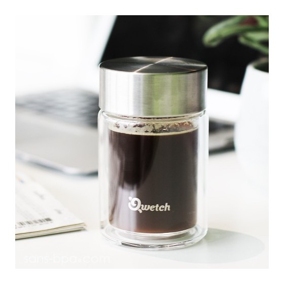 Expresso café verre isotherme 160ml SILVER