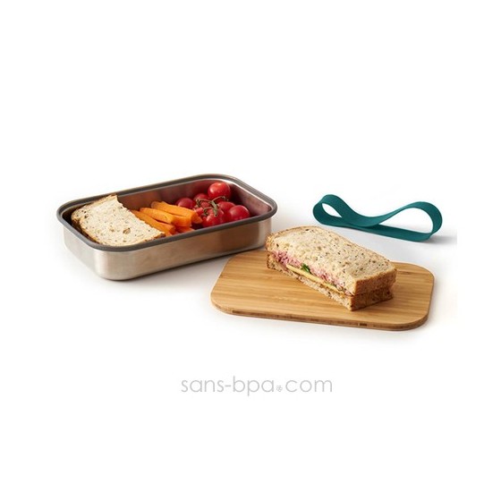 Sandwich Box - Bois & inox - Océan