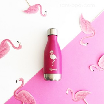 Bouteille isotherme inox - Flamant rose - 260 ml 2