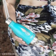 Bouteille isotherme inox - Blue Ananas - 260 ml