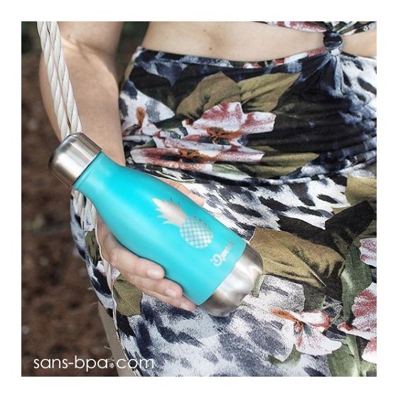 Bouteille isotherme inox - Blue Ananas - 260 ml