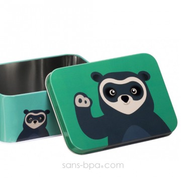 Boite métal rectangle OURSON JAUNE 2