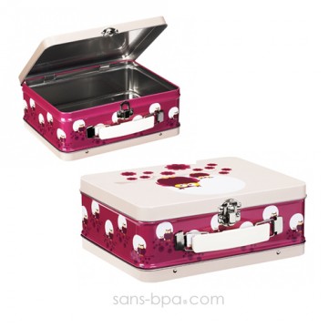 Valisette métal HIBOU PRUNE 2