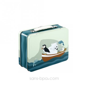 Valisette métal HIBOU PRUNE