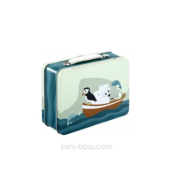 Valisette métal HIBOU PRUNE