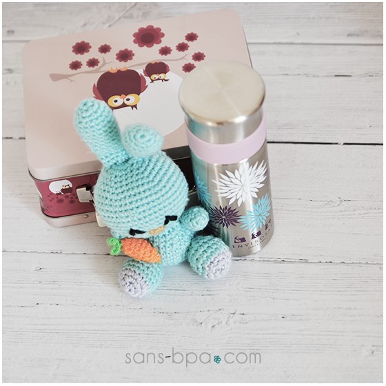 Valisette métal HIBOU PRUNE