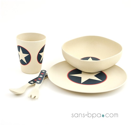 Set vaisselle biodégradable - Space Monkey