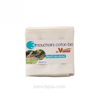 Lot 3 mouchoirs coton BIO