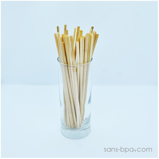 50 pailles en pailles naturelle - Small