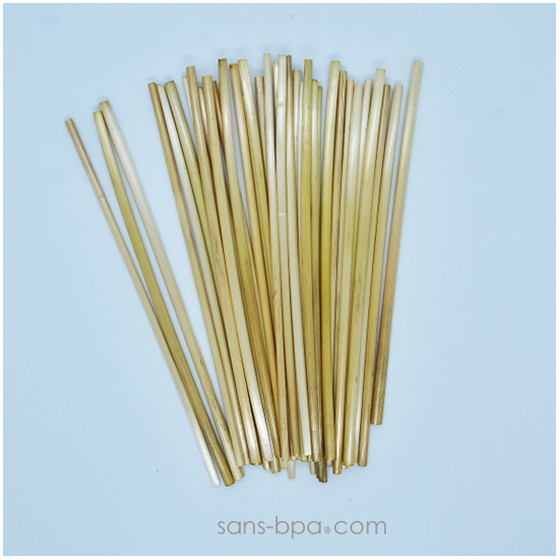 50 pailles en pailles naturelle - Small