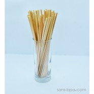 50 pailles en paille naturelle - Small