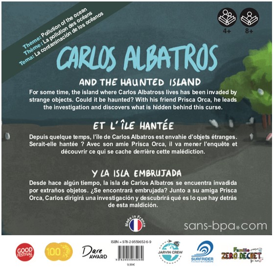 Livre pour enfant - Carlos Albatros & l'île hantée - JARVIN JAUDEAU